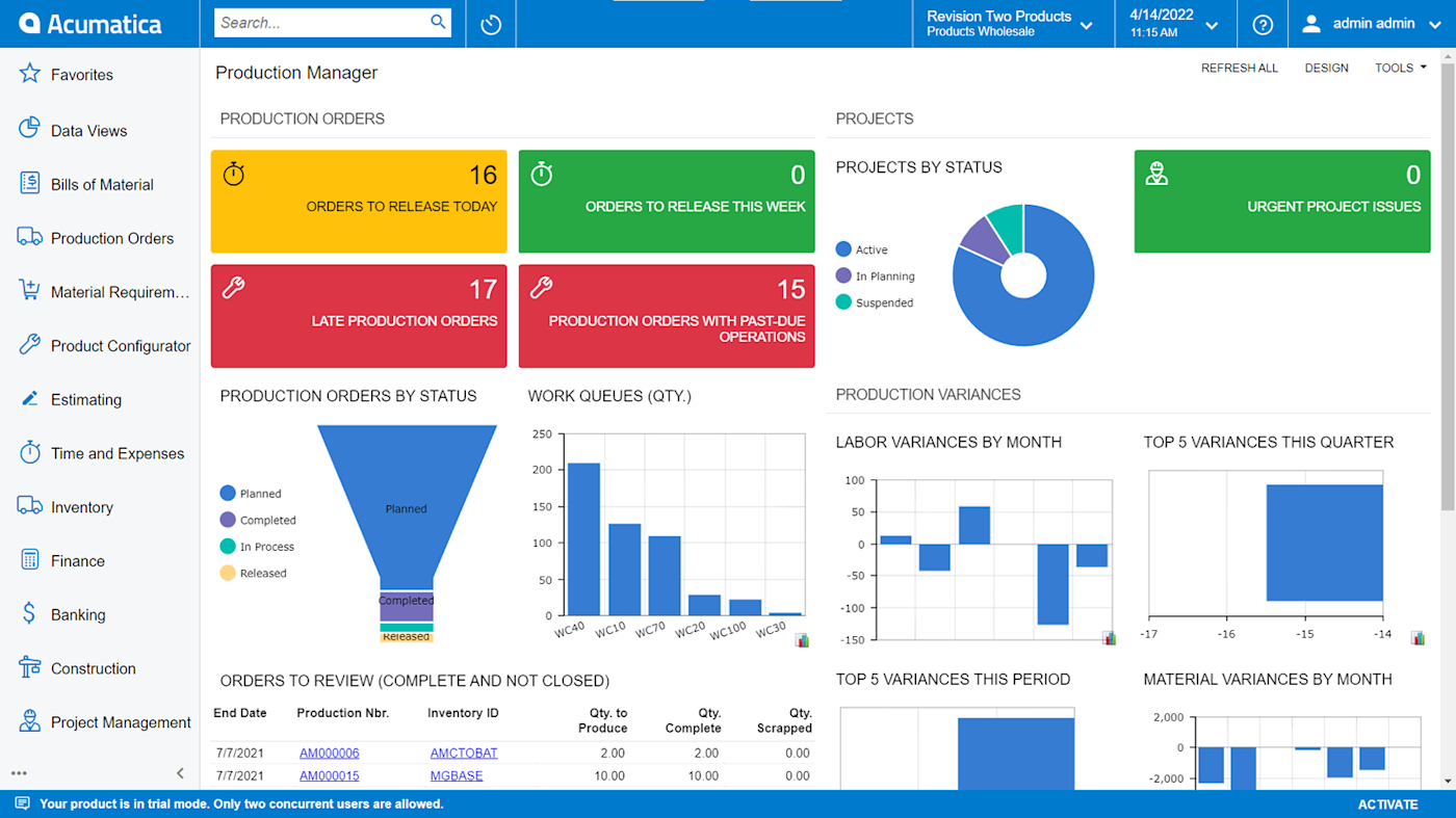 ERP Dashboard